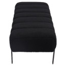 Παγκάκι Ottoman ArteLibre KUBO Μαύρο Ύφασμα Teddy/Μέταλλο 40x116.5x50cm