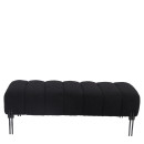 Παγκάκι Ottoman ArteLibre KUBO Μαύρο Ύφασμα Teddy/Μέταλλο 40x116.5x50cm