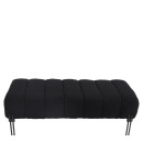 Παγκάκι Ottoman ArteLibre KUBO Μαύρο Ύφασμα Teddy/Μέταλλο 40x116.5x50cm