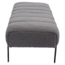 Παγκάκι Ottoman ArteLibre KUBO Γκρι Ύφασμα Teddy/Μέταλλο 40x116.5x50cm