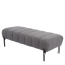 Παγκάκι Ottoman ArteLibre KUBO Γκρι Ύφασμα Teddy/Μέταλλο 40x116.5x50cm