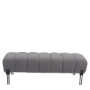 Παγκάκι Ottoman ArteLibre KUBO Γκρι Ύφασμα Teddy/Μέταλλο 40x116.5x50cm