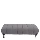 Παγκάκι Ottoman ArteLibre KUBO Γκρι Ύφασμα Teddy/Μέταλλο 40x116.5x50cm