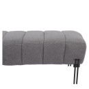 Παγκάκι Ottoman ArteLibre KUBO Γκρι Ύφασμα Teddy/Μέταλλο 40x116.5x50cm