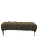 Παγκάκι Ottoman ArteLibre KUBO Πράσινο Ύφασμα Teddy/Μέταλλο 40x116.5x50cm