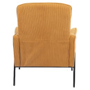 Πολυθρόνα ArteLibre ELAN Πορτοκαλί Ύφασμα Κοτλέ/Μέταλλο 94x77x82cm