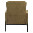 Πολυθρόνα ArteLibre ELAN Πράσινο Ύφασμα Κοτλέ/Μέταλλο 94x77x82cm