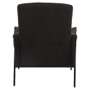 Πολυθρόνα ArteLibre ELAN Μαύρο Ύφασμα Κοτλέ/Μέταλλο 94x77x82cm