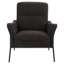 Πολυθρόνα ArteLibre ELAN Μαύρο Ύφασμα Κοτλέ/Μέταλλο 94x77x82cm
