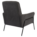 Πολυθρόνα ArteLibre ELAN Γκρι Σκούρο Ύφασμα Κοτλέ/Μέταλλο 94x77x82cm