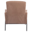 Πολυθρόνα ArteLibre ELAN Taupe Ύφασμα Κοτλέ/Μέταλλο 94x77x82cm