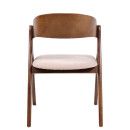 Καρέκλα Τραπεζαρίας ArteLibre LAODICE Καφέ/Καρυδί Ξύλο/Ύφασμα 52.5x56x83cm