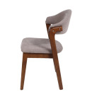 Καρέκλα Τραπεζαρίας ArteLibre ISMENE Γκρι/Καρυδί Ξύλο/Ύφασμα 52.5x56x83cm