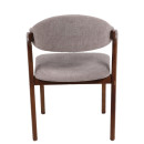 Καρέκλα Τραπεζαρίας ArteLibre ISMENE Γκρι/Καρυδί Ξύλο/Ύφασμα 52.5x56x83cm