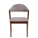 Καρέκλα Τραπεζαρίας ArteLibre ISMENE Γκρι/Καρυδί Ξύλο/Ύφασμα 52.5x56x83cm