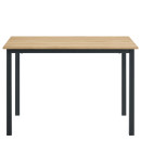 Τραπέζι Τραπεζαρίας ArteLibre VERDELL Sonoma/Μαύρο Μέταλλο/Μοριοσανίδα 110x70x76cm