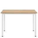 Τραπέζι Τραπεζαρίας ArteLibre VERDELL Sonoma/Λευκό Μέταλλο/Μοριοσανίδα 110x70x76cm