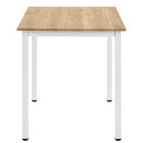 Τραπέζι Τραπεζαρίας ArteLibre VERDELL Sonoma/Λευκό Μέταλλο/Μοριοσανίδα 110x70x76cm