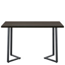 Τραπέζι Τραπεζαρίας ArteLibre WINFORD Καρυδί/Μαύρο Μέταλλο/Μοριοσανίδα 120x70x76cm