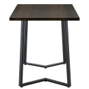 Τραπέζι Τραπεζαρίας ArteLibre WINFORD Καρυδί/Μαύρο Μέταλλο/Μοριοσανίδα 120x70x76cm