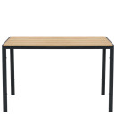 Τραπέζι Τραπεζαρίας ArteLibre CRESTMERE Sonoma/Μαύρο Μέταλλο/Μοριοσανίδα 120x70x75cm