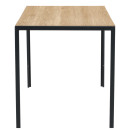 Τραπέζι Τραπεζαρίας ArteLibre CRESTMERE Sonoma/Μαύρο Μέταλλο/Μοριοσανίδα 120x70x75cm