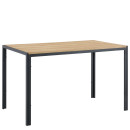 Τραπέζι Τραπεζαρίας ArteLibre CRESTMERE Sonoma/Μαύρο Μέταλλο/Μοριοσανίδα 120x70x75cm