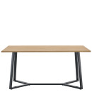 Τραπέζι Τραπεζαρίας ArteLibre DUNSMERE Sonoma/Μαύρο Μέταλλο/Μοριοσανίδα 160x90x75cm