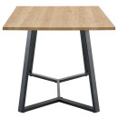 Τραπέζι Τραπεζαρίας ArteLibre DUNSMERE Sonoma/Μαύρο Μέταλλο/Μοριοσανίδα 160x90x75cm