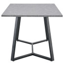 Τραπέζι Τραπεζαρίας ArteLibre DUNSMERE Γκρι Μάρμαρο/Μαύρο Μέταλλο/Μοριοσανίδα 160x90x75cm