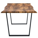 Σετ Τραπεζαρία (2+1) ArteLibre NORTHAM Καρυδί/Μαύρο Μέταλλο/Ξύλο