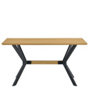 Τραπέζι Τραπεζαρίας ArteLibre ELDRIDGE Sonoma/Μαύρο Μέταλλο/Μοριοσανίδα 120x60x74cm
