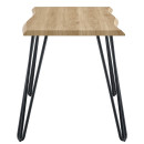Τραπέζι Τραπεζαρίας ArteLibre BRANWELL Sonoma/Μαύρο Μέταλλο/Μοριοσανίδα 160x80x77.5cm