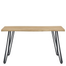 Τραπέζι Τραπεζαρίας ArteLibre BRANWELL Sonoma/Μαύρο Μέταλλο/Μοριοσανίδα 120x60x77.5cm