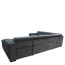 Καναπές Γωνιακός ArteLibre AVELON Γκρι Σκούρο Ύφασμα/Ξύλο 249x312x82cm