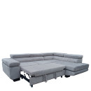 Καναπές Γωνιακός ArteLibre LUZANO Γκρι Ανοιχτό Ύφασμα/MDF 277x203x100cm