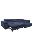 Καναπές Γωνιακός ArteLibre LUZANO Μαύρο Ύφασμα/MDF 277x203x100cm