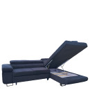 Καναπές Γωνιακός ArteLibre LUZANO Μαύρο Ύφασμα/MDF 277x203x100cm