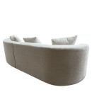 Καναπές MONTARO ArteLibre Γκρι Ανοιχτό Ύφασμα 140x105x65cm/206x124x68cm