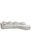 Καναπές MONTARO ArteLibre Γκρι Ανοιχτό Ύφασμα 140x105x65cm/206x124x68cm