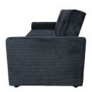 Καναπές Κρεβάτι ArteLibre VALMERO Μαύρο Ύφασμα/Ξύλο 216x85x85cm