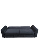 Καναπές Κρεβάτι ArteLibre VALMERO Μαύρο Ύφασμα/Ξύλο 216x85x85cm