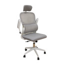 A9935 WHITE/GREY MESH ΚΑΡΕΚΛΑ ΓΡΑΦΕΙΟΥ 62Χ64Χ42-114/52-125εκ.