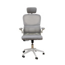 A9935 WHITE/GREY MESH ΚΑΡΕΚΛΑ ΓΡΑΦΕΙΟΥ 62Χ64Χ42-114/52-125εκ.