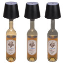 Επιτραπέζιο Φωτιστικό LED Φορητό Για Μπουκάλι Μαύρο Πλαστικό 11x10.5cm