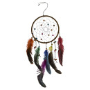 Διακοσμητικό Τοίχου Ονειροπαγίδα Με Φτερά Και Πέρλες 16x30cm