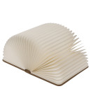 Λάμπα LED Ατμόσφαιρας Επιτραπέζια Βιβλίο Με Εξώφυλλο Δερματίνης Επαναφορτιζόμενη Καφέ 17x13cm