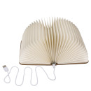 Λάμπα LED Ατμόσφαιρας Επιτραπέζια Βιβλίο Με Εξώφυλλο Δερματίνης Επαναφορτιζόμενη Καφέ 17x13cm