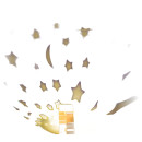 Λάμπα Νυχτός Πύραυλος Με Προτζέκτορα Αστεριών Μπαταρίας Πλαστικό 15cm