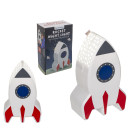 Λάμπα Νυχτός Πύραυλος Με Προτζέκτορα Αστεριών Μπαταρίας Πλαστικό 15cm